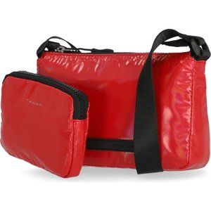 NWT Tahari Snake Embossed Nylon Top Zip Crossbody&Coin Case Set 7.75"x 4.75x1.5"